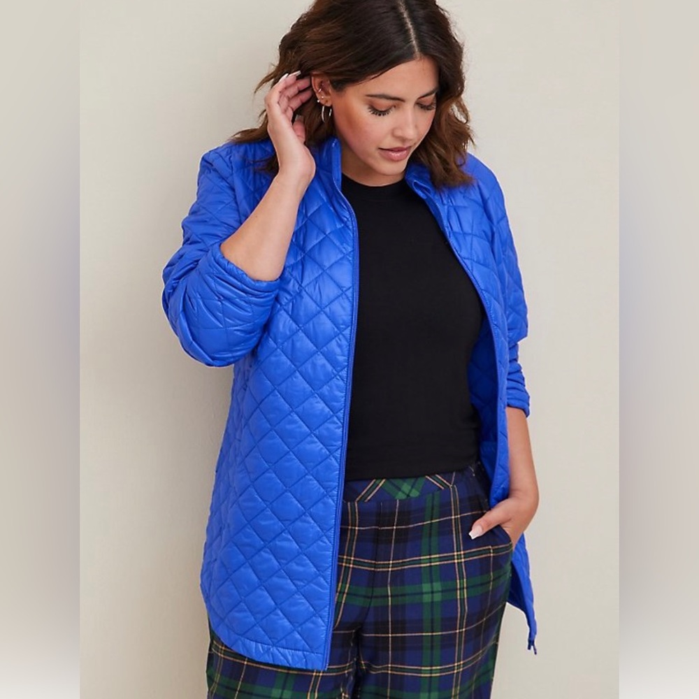 Nylon quilted puffer jacket